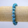 Elastic bracelet with Imperial Jasper (pressed) smooth beads, 12 mm diameter, 18 cm length