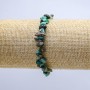 Chrysocolla Stone Bracelet on Elastic, Chip Beads, 10 mm Diameter, 18 cm Length