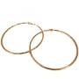 Xuping Earrings Hoop Rings 18K Gold Plating, 2mm Thick, 70mm Diameter