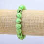 Elastic bracelet Imperial Jasper, salad green (pressed) smooth bead, diameter 10mm +/-, length 18cm+