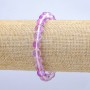 Elastic bracelet with opal glass 'Purple Chameleon', smooth beads, diameter 8 mm +-, length 18 cm +