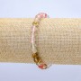 Elastic bracelet with natural chalcedony beads, assorted, diameter 6 mm (±), length 18 cm+
