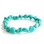 Браслет на резинці зелена Бірюза з прожилками "галтування"