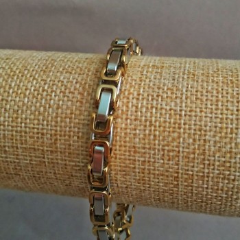 Bracelet Xuping 18K Gold Plating and Rhodium, length 20 cm, thickness 6.6 mm +