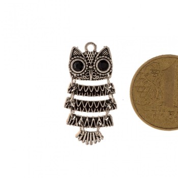 Owl Pendant, 3 cm long