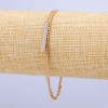 Xuping Bracelet, 18K Gold Plating, with White Crystals, 3 mm Thick, Length 18–21 cm