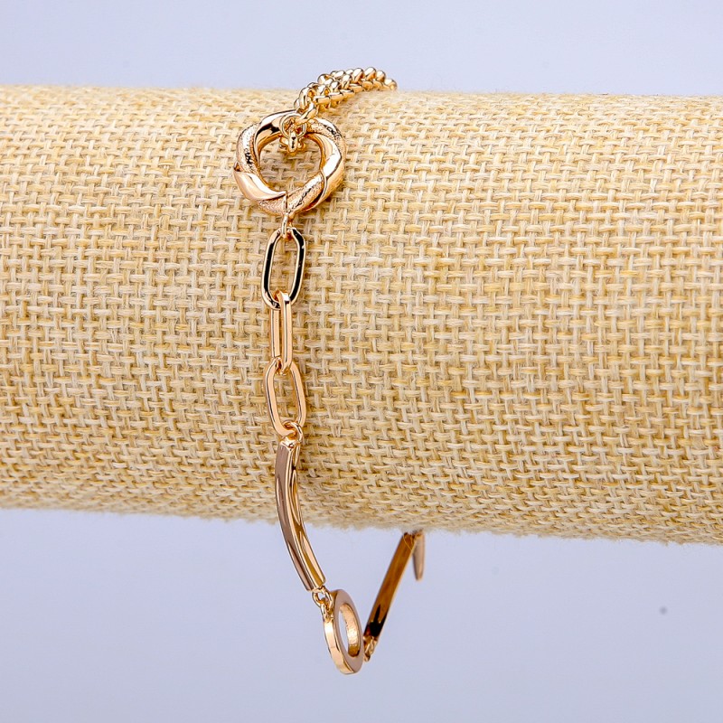 Bracelet Xuping 18K Gold Plating, 4mm Thick, 17-20cm Length