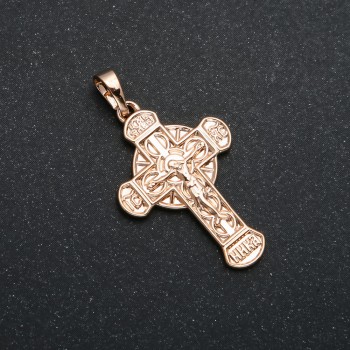 Pendant Xuping Gold Plating 18K Cross, diameter 33×18 mm +