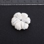 Flower Findings with Chalcedony, natural stone, 29mm diameter