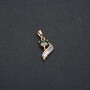 Xuping Pendant with 18K Gold Plating and White and Green Crystals, 20×10 mm
