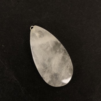 Faceted Drop Pendant from Natural Stone Mountain Crystal, diameter 54x25 mm+
