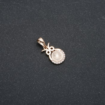 Pendant Xuping 18K Gold Plating with White Crystals, Diameter 20x9 mm +