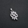 Pendant Xuping rhodium-plated with white crystals, diameter 22x12 mm +