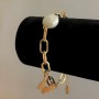 Xuping Bracelet 18K Gold Plated with Baroque Pearls, length 20-22 cm, thickness 7 mm +