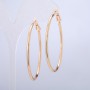 Xuping Hoop Earrings with 18K Gold Plating, thickness 2–3 mm, diameter 55 mm