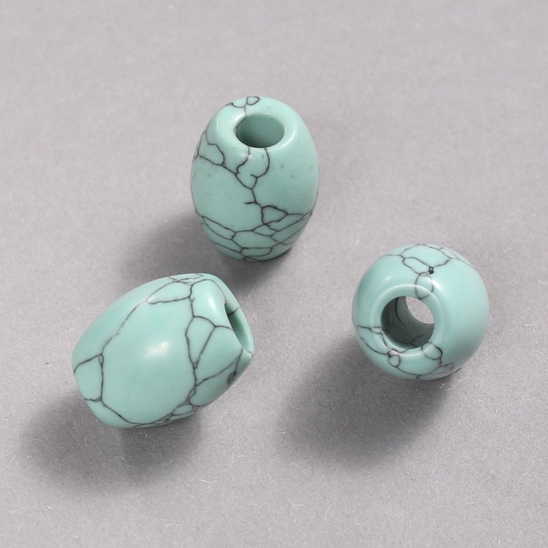 Pandora Turquoise Bead 16.5 × 15.5 mm + -, hole diameter 5.5 mm +