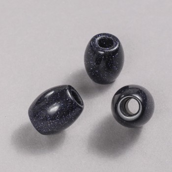 Pandora bead with aventurine 'Blue Sand' Cairo Night 16.5×15.5 mm + -, hole diameter 5.5 mm +
