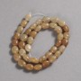 Beads on a thread natural stone Yellow Agate smooth oval, diameter 10×8 mm + -, length 39 cm +