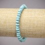 Elastic Turquoise Rondelle Bead Bracelet