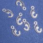 Initial pendant finding 'C' in silver metal color, 17x10mm, pack 20g ± 30 pcs