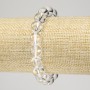 Elastic bracelet with mountain crystal, smooth bead, 10mm diameter+