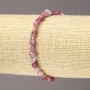 Elastic tourmaline bracelet with natural faceted beads, 5×7 mm diameter