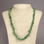 Chrysoprase Necklace (artificial) chips, 6-10 mm diameter, 45 cm length on extender chain