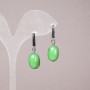 Natural Chrysoprase Earrings, Smooth Barrel, 10x14 mm diameter, 32 mm length