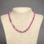 Raspberry Agate Necklace with Smooth Beads, 6mm Diameter, 45cm Length