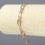 Bracelet Xuping 18K Gold Plating with White Crystals S (max) -5, 2 mm + -, length 18-22 cm +