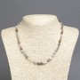 Faceted Botswana agate beads necklace, diameter 8x6 mm, length about 45 cm