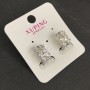 Earrings Xuping Rhodium with White Stones 16x8mm +