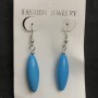 Turquoise-inspired drop earrings 10x55mm+