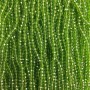 Czech Crystal Beads on Fishing Line, Green Transparent Faceted Rondelle, Diameter About 3.5×3 mm, Length 34 cm
