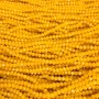 Beads Czech Crystal on Thread, Maize Matte Faceted Rondelle, Diameter 3.5×3 mm + -, Length 36-38 cm +