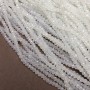 Beads Czech Crystal on Thread, Milky Transparent Faceted Rondelle, Diameter 3.5×3 mm, Length 36–38 cm