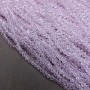 Beads Czech Crystal Rondelle on Beading Thread, Delicate Pink Transparent Faceted, Diameter 3.5×3 mm + -, Length 36–38 cm +