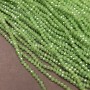 Beads Czech Crystal on thread olive matte with gasoline iridescence, faceted rondel, diameter 3.5x3 mm, +/- length 36-38 cm +