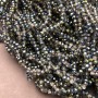 Beads Czech Crystal on Wire Assortment, Gray Transparent with Coating, Faceted Rondelle, Diameter 3.5x3mm + -, Length 36-38 cm +