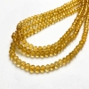 Light-yellow Czech crystal beads on fishing line, honey transparent faceted rondelle, diameter 6x4.5 mm, length 38-40 cm