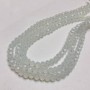 Milky Transparent Czech Crystal Beads on Thread, Faceted Rondelle, Diameter 6x4.5 mm, Length 38-40 cm +