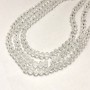Beads Czech Crystal on Thread White Transparent Faceted Rondelle, Diameter 6×4.5 mm, Length 38-40 cm