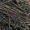 Czech crystal beads on thread with plating, faceted rondelle, diameter 3.5×3 mm, length 36–38 cm