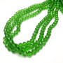 Czech Crystal Beads on Thread, Light Green Transparent Faceted Rondelle, Diameter 8x6 mm, Length 40-42 cm
