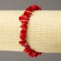 Red Coral Bracelet on Elastic, Faceted Cut, Diameter 9×4 mm