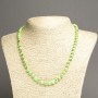 Necklace of Imperial Jasper, Salad-Green (Pressed) Smooth Bead, 6 mm diameter, 45 cm length