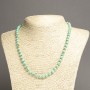 Imperial Jasper Necklace, light green (pressed) smooth beads, 6 mm diameter, 45 cm length