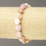 Pink Opal Bracelet, natural stone, faceted beads, diameter 8x9 mm, length 18 cm (stretch)