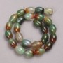Beads of Brazilian Agate on Cord, Smooth Oval, 16×12 mm, 38 cm Length