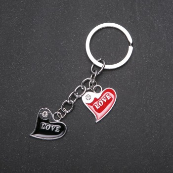 Брелок Серця колір металу "срібло"